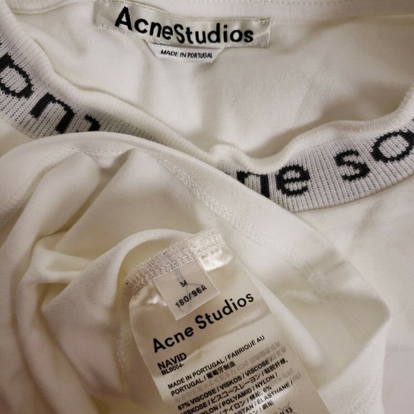 Acne Studios Navid Stretch Jersey Knit Logo Tee - Picture 7 of 7
